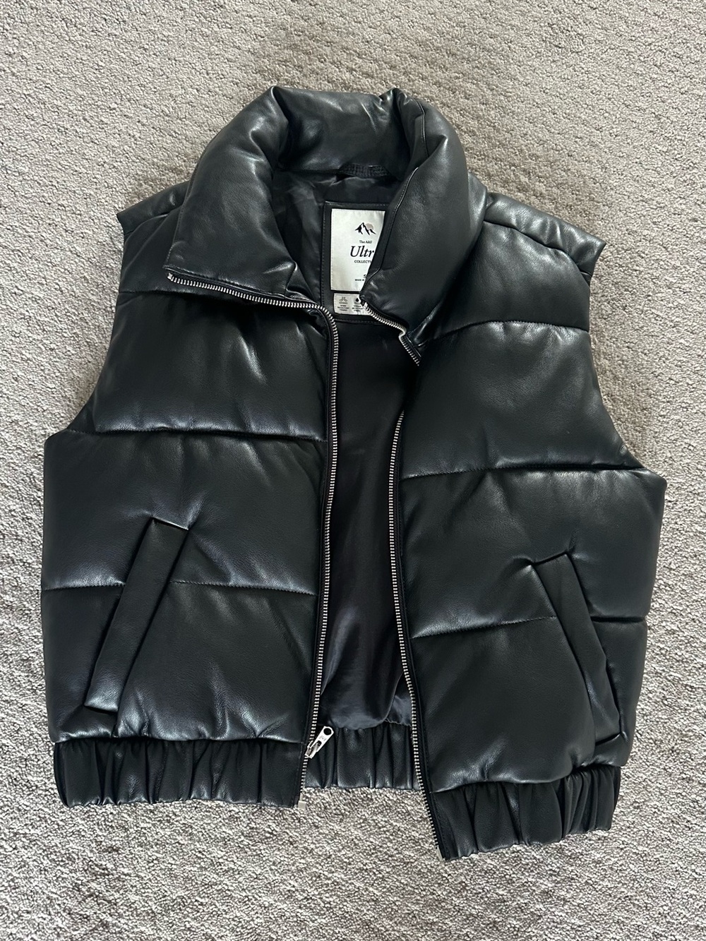 Abercrombie & Fitch Black Vegan Leather Jacket - Ultra Collection